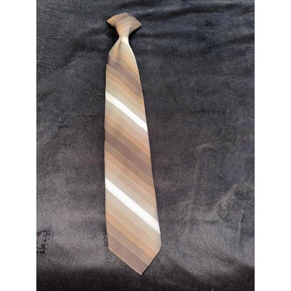 Men’s‎ Brown Clip On Tie By Duke - Picture 1 of 6